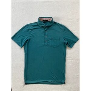 Greyson Golf Spirit Polo Mens Size Small Garter Teal Green Short Sleeve Pocket